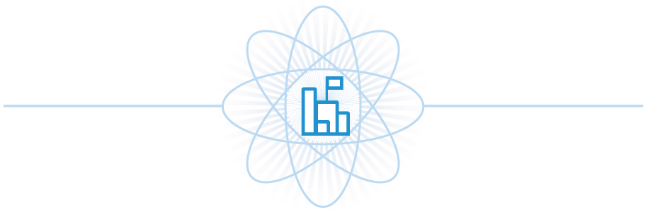 A stylised icon of a city